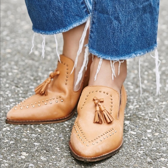 Free People Shoes - FREE PEOPLE Rangley Studded Leather Loafer Size 39